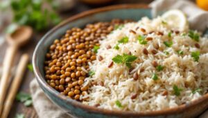 Rijst en linzen: de perfecte verhouding om verzadigd te raken zonder aan te komen