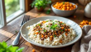 Rijst en linzen: de perfecte verhouding om verzadigd te raken zonder aan te komen